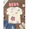 imageGirls Graphic Print Short Sleeve TShirt Crew Neck Tee Tops Outgoing WearWhite