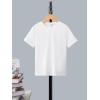 imageGirls Letter Graphic Print Cute Tops Short Sleeve Crew Neck Summer T Shirts Trendy Clothes for GirlsLetter White