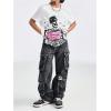 imageGirls Skull Graphic Tees Short Sleeve Crew Neck Vintage T Shirt Casual Y2K StreetwearWhite