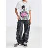 imageGirls Skull Graphic Tees Short Sleeve Crew Neck Vintage T Shirt Casual Y2K StreetwearWhite