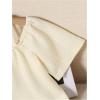 imageGirls Textured Cold Shoulder T Shirts Short Sleeve Scoop Neck Casual Tee TopsApricot