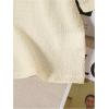 imageGirls Textured Cold Shoulder T Shirts Short Sleeve Scoop Neck Casual Tee TopsApricot