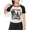 imageGirls Graphic Short Sleeve TShirt Letter Print Crew Neck Summer Tee StreetwearApricot