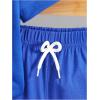 imageBoys 2 Piece Outfits Short Sleeve Crew Neck Letter Graphic Tee Shirt and Drawstring Waist Shorts SetDeep Blue