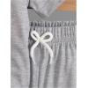 imageBoys 2 Piece Outfits Short Sleeve Crew Neck Letter Graphic Tee Shirt and Drawstring Waist Shorts SetGrey