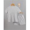 imageBoys 2 Piece Outfits Short Sleeve Crew Neck Letter Graphic Tee Shirt and Drawstring Waist Shorts SetGrey