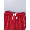 imageBoys 2 Piece Outfits Short Sleeve Crew Neck Letter Graphic Tee Shirt and Drawstring Waist Shorts SetRed