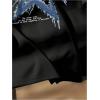 imageBoys Casual Tropical Star Letter Print T Shirt Short Sleeve Crew Neck Drop Shoulder Tee TopsBlack