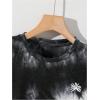 imageBoys Tie Dye Shirts Tropical Graphic Tees Short Sleeve Crewneck Tee Tops Casual T ShirtBlack