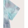 imageBoys Tie Dye Shirts Tropical Graphic Tees Short Sleeve Crewneck Tee Tops Casual T ShirtBlue and Purple