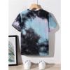 imageBoys Tie Dye Shirts Tropical Graphic Tees Short Sleeve Crewneck Tee Tops Casual T ShirtMulticolor