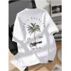 imageBoys Tropical Graphic Tees Crewneck Short Sleeve Casual T Shirt Summer TopsWhite
