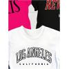 imageGirls 3 Packs T Shirts Set Letter Graphic Tees Short Sleeve Crew Neck Summer Tee ShirtBlack White Hot Pink