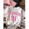 imageGirls 3 Packs T Shirts Set Letter Graphic Tees Short Sleeve Crew Neck Summer Tee ShirtPink Multicolor