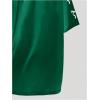 imageGirls Jersey Y2K Oversized Graphic Number Print Tops V Neck Short Sleeve T Shirt Hip Pop Tee StreetwearDark Green