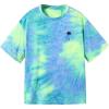 imageBoys Tie Dye Shirts Tropical Graphic Tees Short Sleeve Crewneck Tee Tops Casual T ShirtGreen Purple