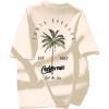 imageBoys Tropical Graphic Tees Crewneck Short Sleeve Casual T Shirt Summer TopsBeige