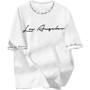 imageBoys Casual Tropical Star Letter Print T Shirt Short Sleeve Crew Neck Drop Shoulder Tee TopsWhite and Black