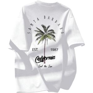 imageBoys Tropical Graphic Tees Crewneck Short Sleeve Casual T Shirt Summer TopsWhite