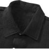 imageMens Short Sets 2 Piece Outfits Button Down Linen Shirts and Short Sets Summer Beach OutfisPure Black