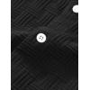imageMens Short Sets 2 Piece Outfits Button Down Linen Shirts and Short Sets Summer Beach OutfisPure Black