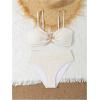 imageGirls 2 Piece High Waisted Swimsuit Starfish Padded Bathing Suit Vacation Beachwear SetApricot