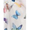 imageGirls Cute Butterfly Cami Romper Sleeveless Sheer Mesh High Waisted Shorts JumpsuitBlue
