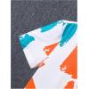 imageBoys 2 Piece Outfits Letter and Tropical Graphic Print Short Sleeve Crewneck Tee and ShortsMulticolor