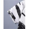 imageBoys 2 Piece Outfits Letter and Tropical Graphic Print Short Sleeve Crewneck Tee and ShortsWhite and Black
