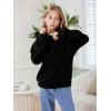 imageGirls Bow Camo Hoodie Long Sleeve Hooded Neck Graphic Sweatshirts Cute Pullover TopsBlack