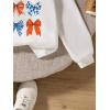 imageGirls Bow Camo Hoodie Long Sleeve Hooded Neck Graphic Sweatshirts Cute Pullover TopsBow White