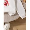 imageGirls Bow Camo Hoodie Long Sleeve Hooded Neck Graphic Sweatshirts Cute Pullover TopsCherry White
