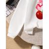 imageGirls Bow Camo Hoodie Long Sleeve Hooded Neck Graphic Sweatshirts Cute Pullover TopsSolid White
