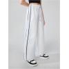 imageGirls Wide Leg High Waist Sweatpants Side Striped Extra Long Baggy Track Pants TrousersWhite