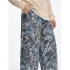 imageMens Camo Print Straight Leg Pants Elastic Waist Loose Casual Trousers StreetwearBlue