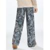 imageMens Camo Print Straight Leg Pants Elastic Waist Loose Casual Trousers StreetwearBlue