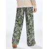 imageMens Camo Print Straight Leg Pants Elastic Waist Loose Casual Trousers StreetwearGreen