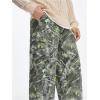 imageMens Camo Print Straight Leg Pants Elastic Waist Loose Casual Trousers StreetwearGreen