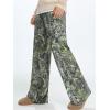 imageMens Camo Print Straight Leg Pants Elastic Waist Loose Casual Trousers StreetwearGreen