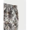imageMens Camo Print Straight Leg Pants Elastic Waist Loose Casual Trousers StreetwearGrey