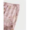 imageMens Camo Print Straight Leg Pants Elastic Waist Loose Casual Trousers StreetwearPink