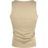 imageMens Sleeveless Tank Tops Ribbed Knit Scoop Neck Tank Undershirt Workout Gym Muscle Tank TShirtApricot