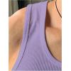imageMens Sleeveless Tank Tops Ribbed Knit Scoop Neck Tank Undershirt Workout Gym Muscle Tank TShirtPurple