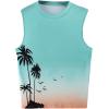 imageMens Tank Tops Summer Tropical Hawaiian Sleeveless Shirts Casual Beach Vacation Tank ShirtsGreen