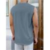 imageMens Tank Tops Summer Tropical Hawaiian Sleeveless Shirts Casual Beach Vacation Tank ShirtsPure Blue