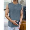 imageMens Tank Tops Summer Tropical Hawaiian Sleeveless Shirts Casual Beach Vacation Tank ShirtsPure Blue
