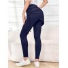 imageWomens 2 in 1 High Waisted Drawstring Side Ruched Skirted Leggings Slim Fit Workout Lounge BottomsRoyal Blue