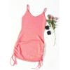 imageWomens Casual Short Cami Sweater Dress Sleeveless Drawstring Side Knitted Mini DressPink