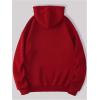 imageWomens Graphic Sweatshirts Long Sleeve Drawstring Hoodies Drop Shoulder Hooded Pullover SweatshirtRed