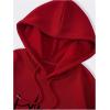 imageWomens Graphic Sweatshirts Long Sleeve Drawstring Hoodies Drop Shoulder Hooded Pullover SweatshirtRed